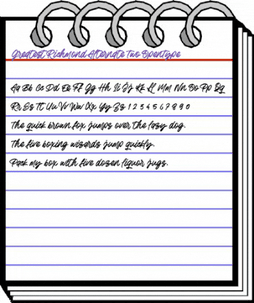 Greatest Richmond Alternate Two Regular animated font preview Greatest Richmond Alternate Two Regular animated font preview