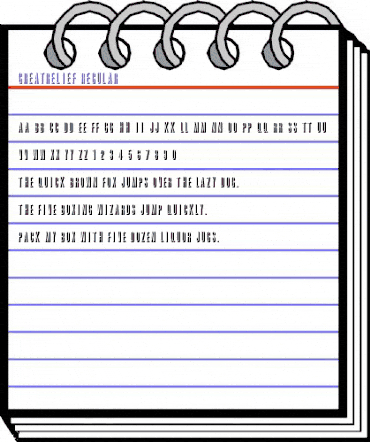 GreatRelief Regular animated font preview GreatRelief Regular animated font preview