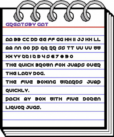Greatsby Gat Regular animated font preview Greatsby Gat Regular animated font preview