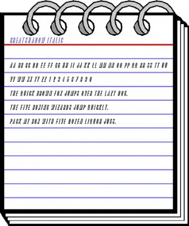 GreatShadow Italic animated font preview GreatShadow Italic animated font preview