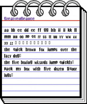 GreatVengeance Regular animated font preview