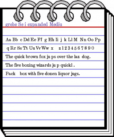 grebe Semi-expanded Medium animated font preview