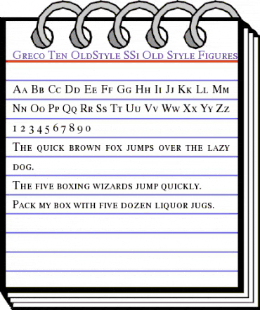 Greco Ten OldStyle SSi Old Style Figures animated font preview Greco Ten OldStyle SSi Old Style Figures animated font preview