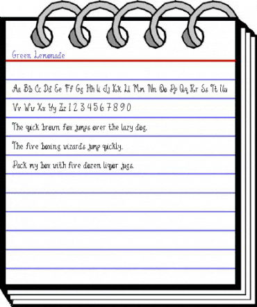 Green Lemonade Regular animated font preview