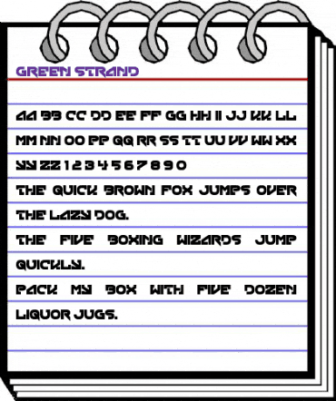 Green Strand Regular animated font preview