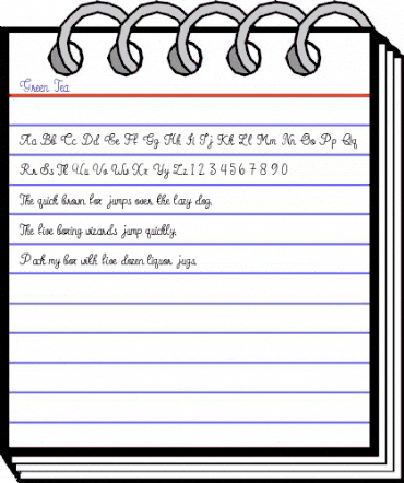 Green Tea Regular animated font preview