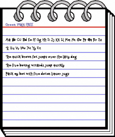 Green Walk FREE Regular animated font preview Green Walk FREE Regular animated font preview