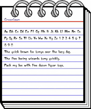 Greenlawn Regular animated font preview