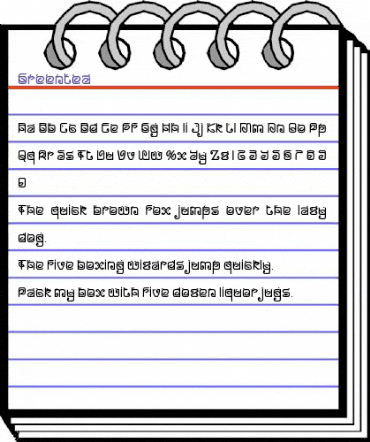 Greentea Regular animated font preview