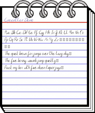 Greentler Demo Regular animated font preview