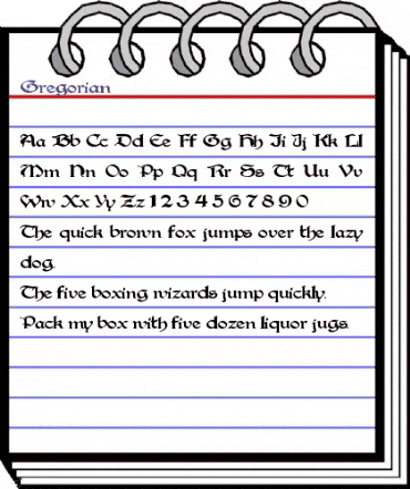 Gregorian Regular animated font preview Gregorian Regular animated font preview
