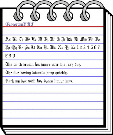 GregorianFLF Regular animated font preview GregorianFLF Regular animated font preview