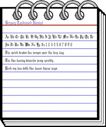 Gregory-Condensed Normal animated font preview Gregory-Condensed Normal animated font preview