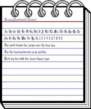 GregoryCondensed Normal animated font preview GregoryCondensed Normal animated font preview