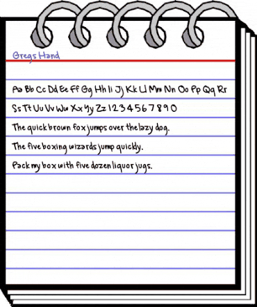 Greg's Hand Regular animated font preview Greg's Hand Regular animated font preview