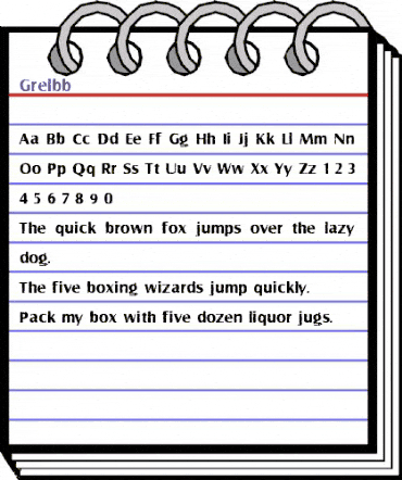 Grelbb Regular animated font preview
