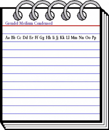 Grendel Medium Condensed Regular animated font preview