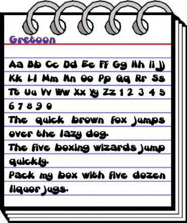 Gretoon Regular animated font preview Gretoon Regular animated font preview