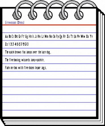 Grewmoon Demo Regular animated font preview