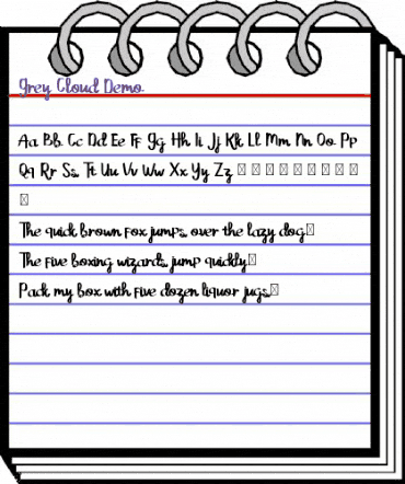 Grey Cloud Demo Regular animated font preview