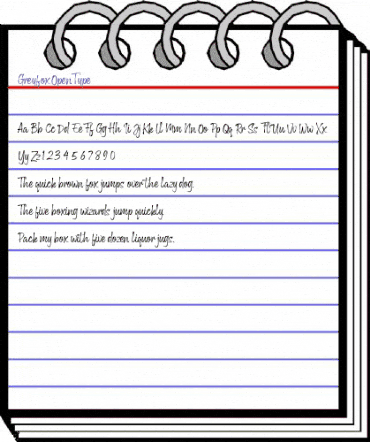 Greyfox Regular animated font preview