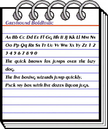 Greyhound BoldItalic animated font preview Greyhound BoldItalic animated font preview