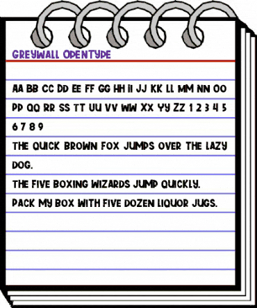 Greywall Regular animated font preview