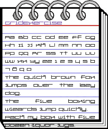 GridExercise Regular animated font preview