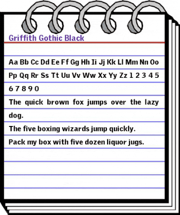 Griffith Gothic Black Regular animated font preview Griffith Gothic Black Regular animated font preview