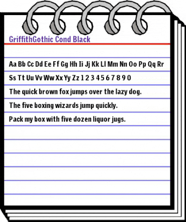 GriffithGothic Cond Black animated font preview GriffithGothic Cond Black animated font preview