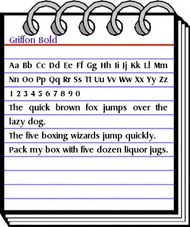 Griffon Bold animated font preview