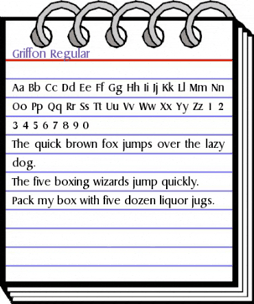 Griffon Regular animated font preview