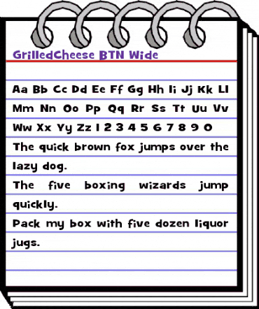 GrilledCheese BTN Wide Regular animated font preview