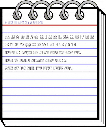 Grim Ghost 3D Regular animated font preview