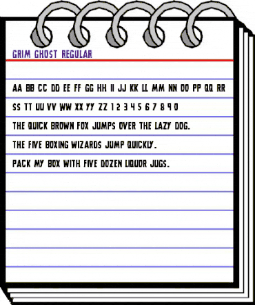 Grim Ghost Regular animated font preview
