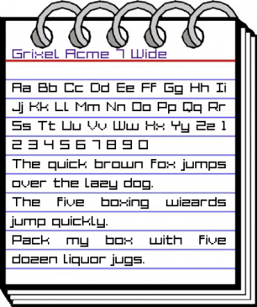 Grixel Acme 7 Wide Regular animated font preview