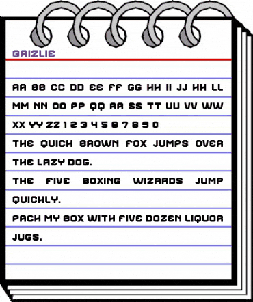 Grizlie Regular animated font preview