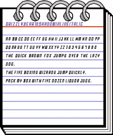 Grizzly Bear 10 Shadow Inline I Regular animated font preview