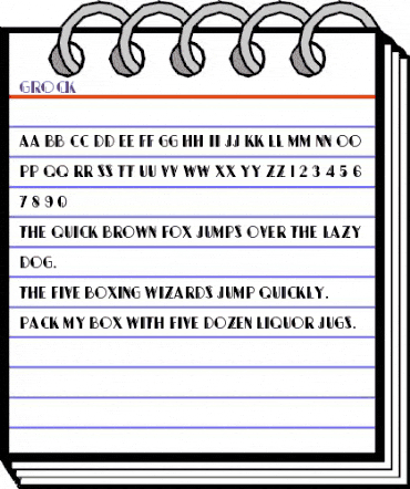 Grock Regular animated font preview