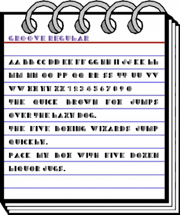 Groove Regular animated font preview