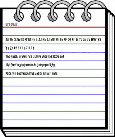 Grooving Textured Regular animated font preview