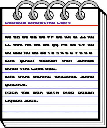 Groovy Smoothie Leftalic Italic animated font preview