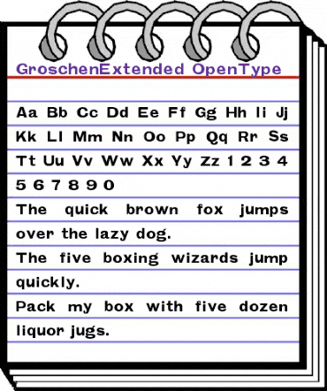 Groschen Extended animated font preview Groschen Extended animated font preview