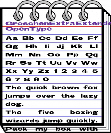 Groschen ExtraExtended animated font preview Groschen ExtraExtended animated font preview