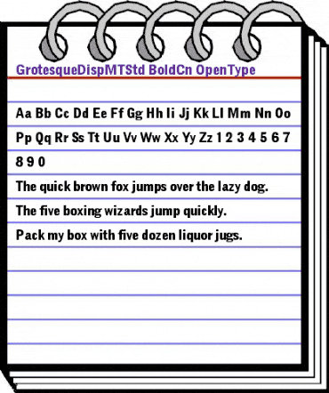 Grotesque Disp MT Std Regular animated font preview Grotesque Disp MT Std Regular animated font preview