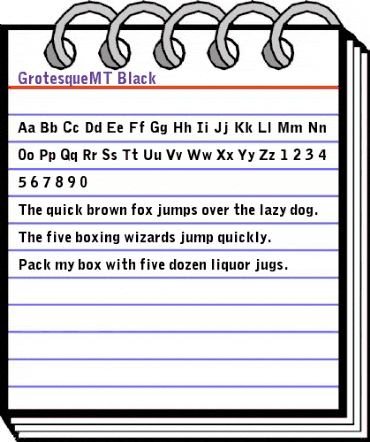 GrotesqueMT-Black Black animated font preview GrotesqueMT-Black Black animated font preview