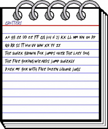 Grotters Regular animated font preview