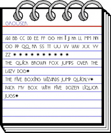 Grouser Regular animated font preview Grouser Regular animated font preview