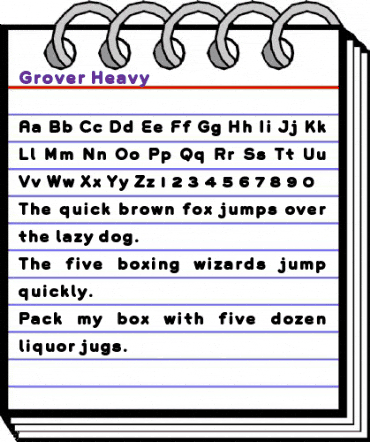 Grover Heavy Regular animated font preview