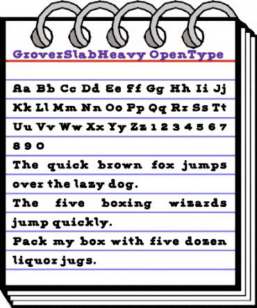 Grover Slab Heavy Regular animated font preview